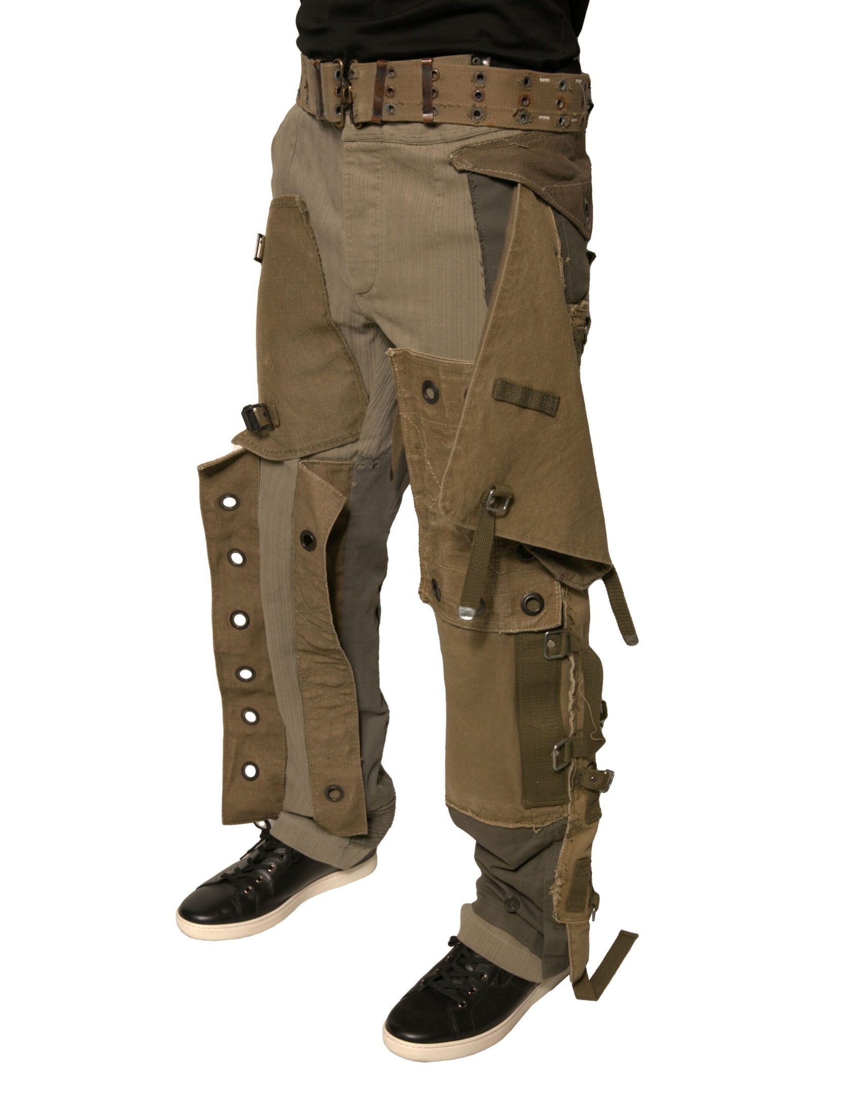 Mehrfarbige rekonstruierte Flight Cargohose