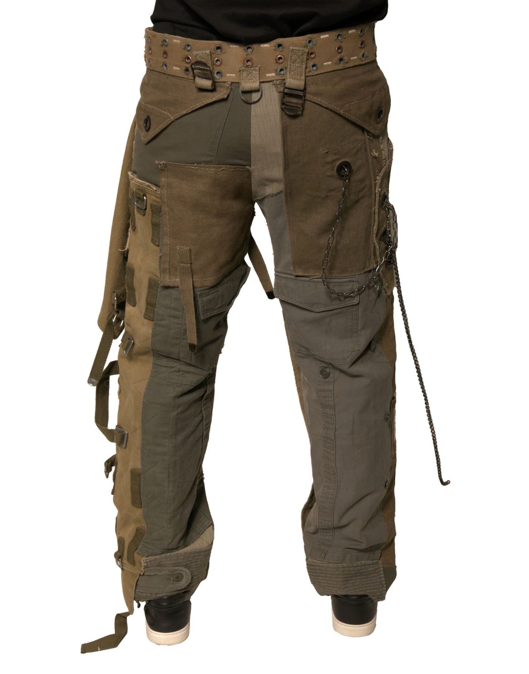 Mehrfarbige rekonstruierte Flight Cargohose