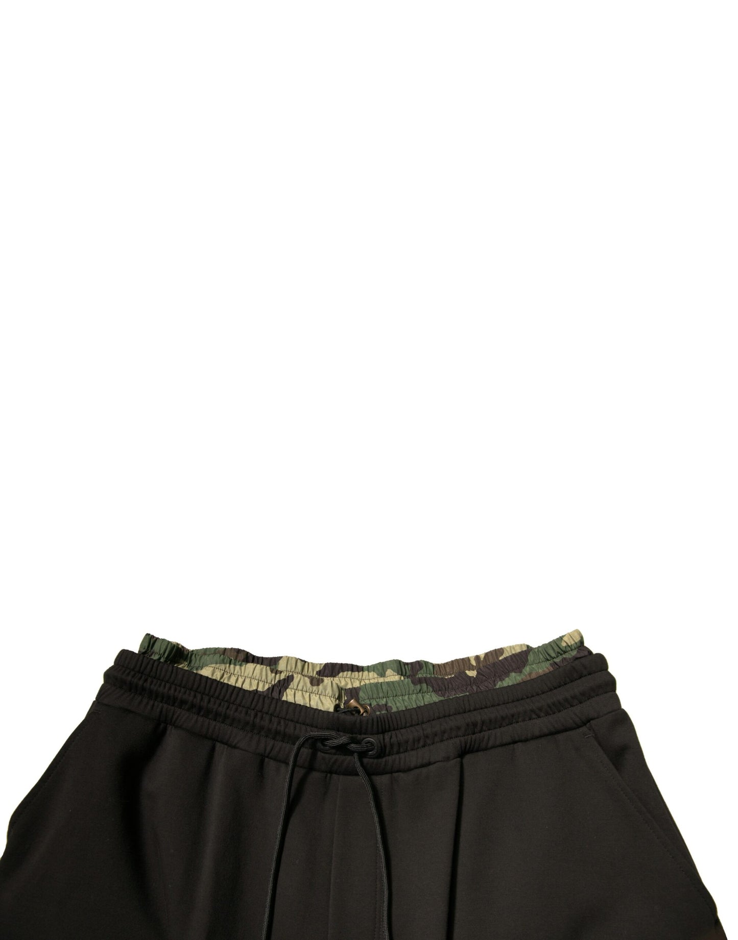 Schwarze Jogginghose aus Baumwolle mit Camouflage-Muster