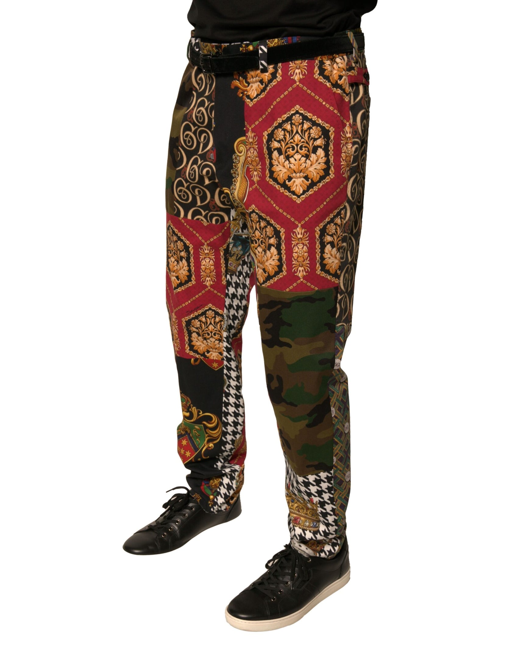 Mehrfarbige Patchwork-Anzughose für Herren