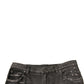 Graue zerfetzte gerade Herren-Jeans aus Baumwolle