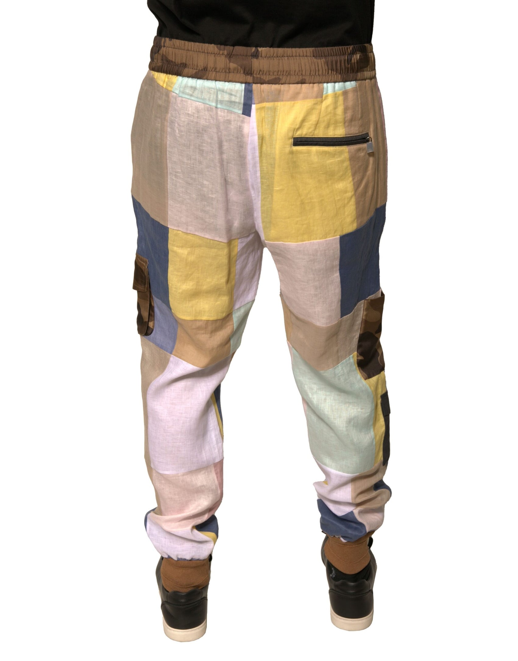 Mehrfarbige Patchwork-Jogginghose