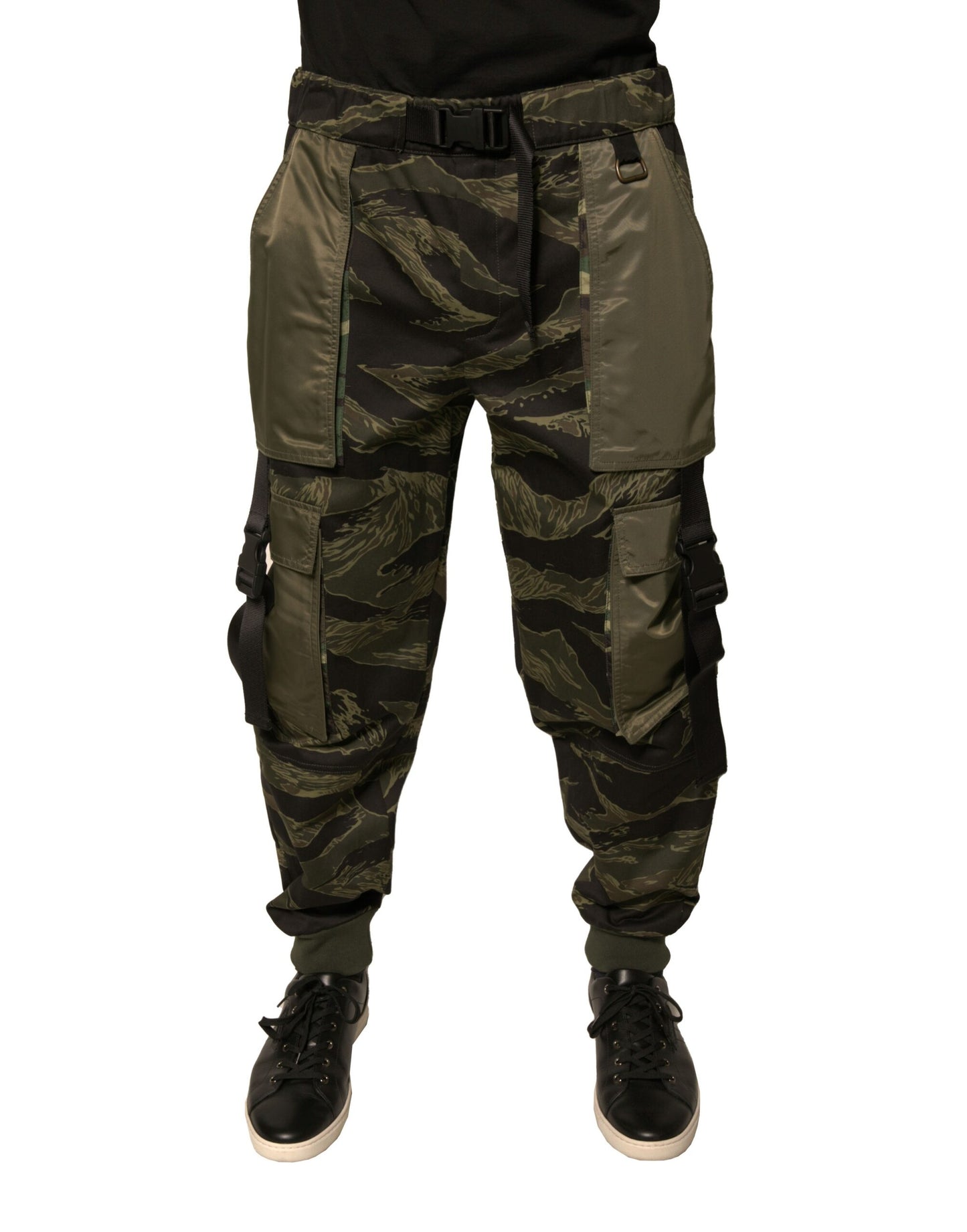 Grüne Jogger-Cargohose aus Baumwolle