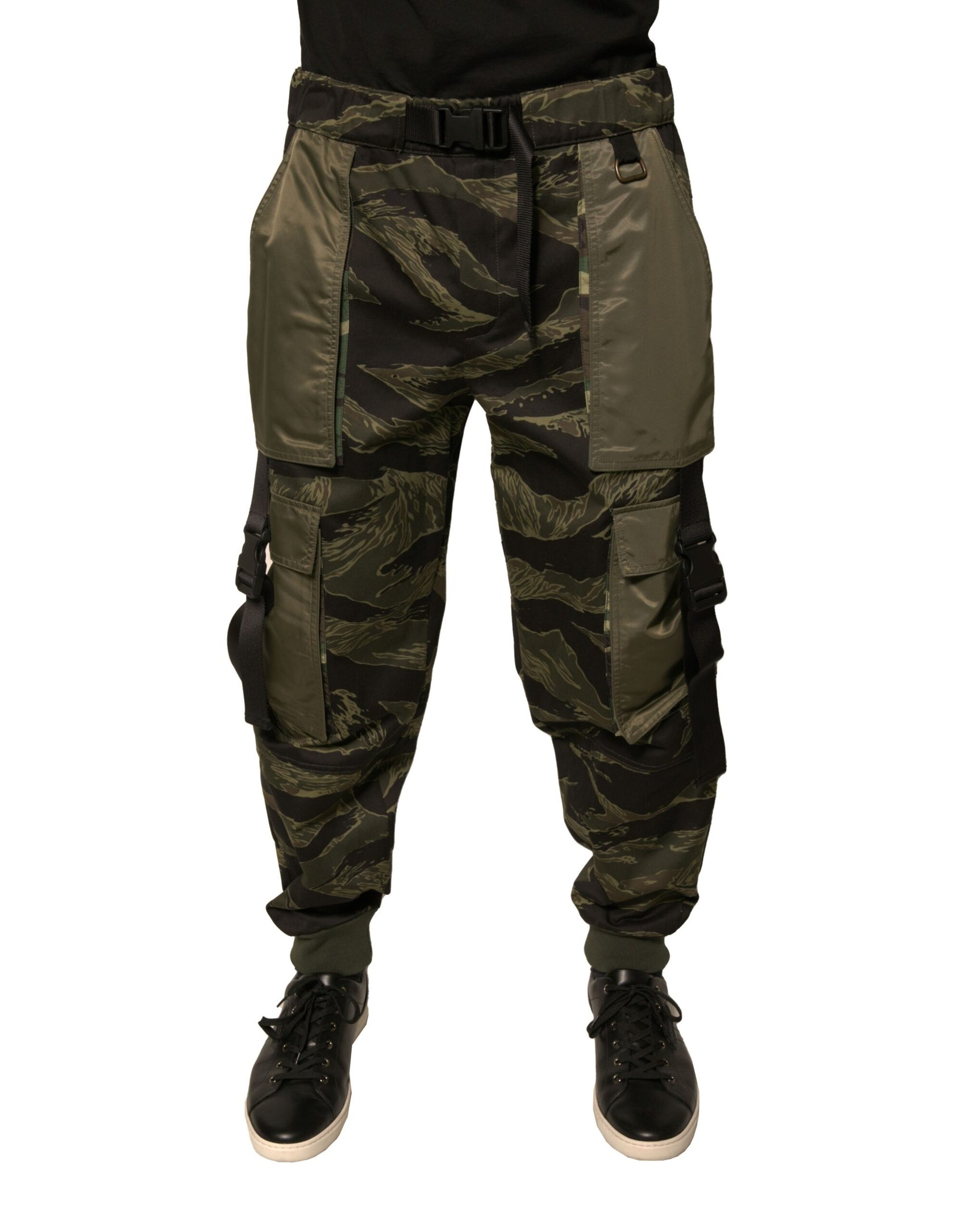Grüne Jogger-Cargohose aus Baumwolle