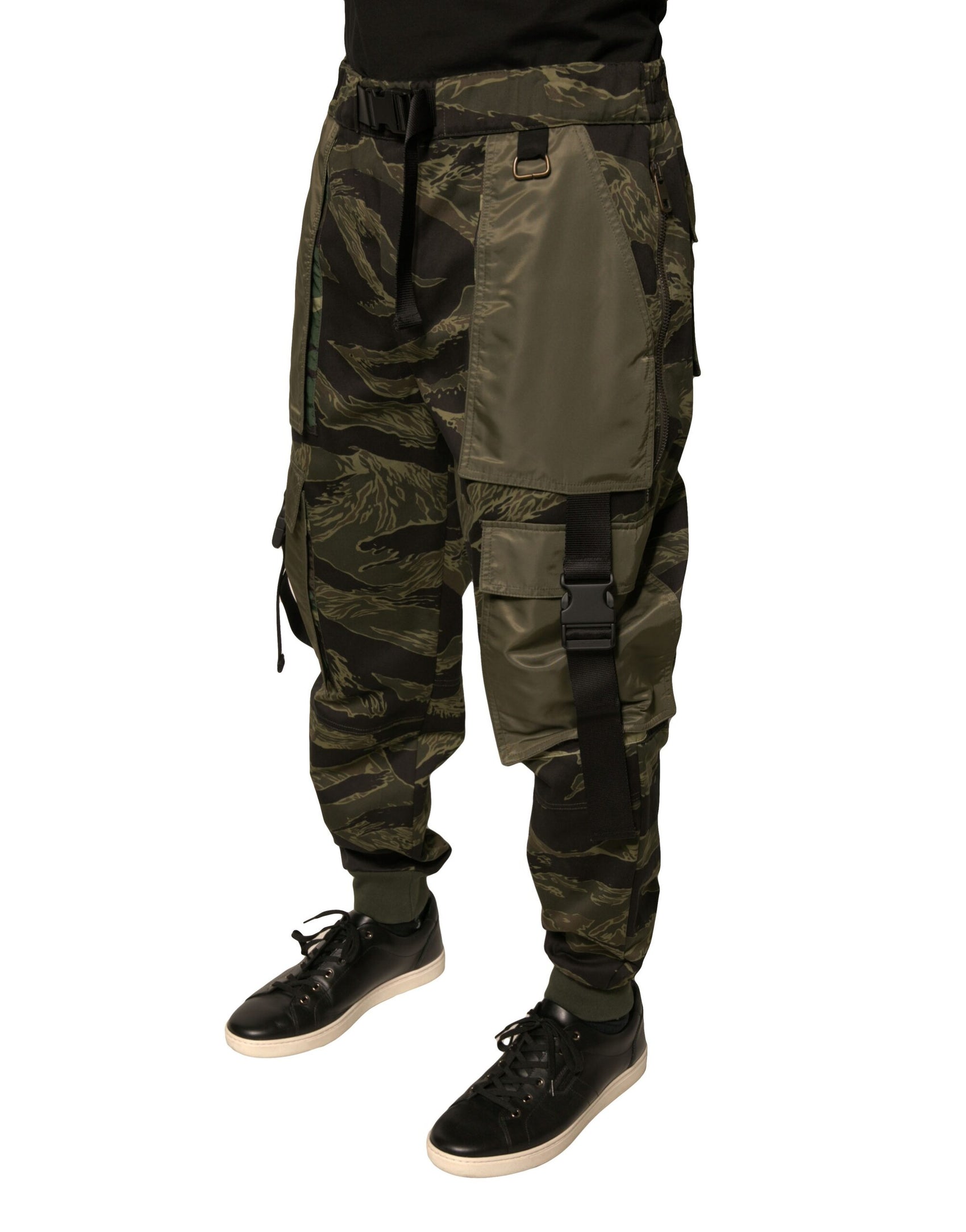 Grüne Jogger-Cargohose aus Baumwolle