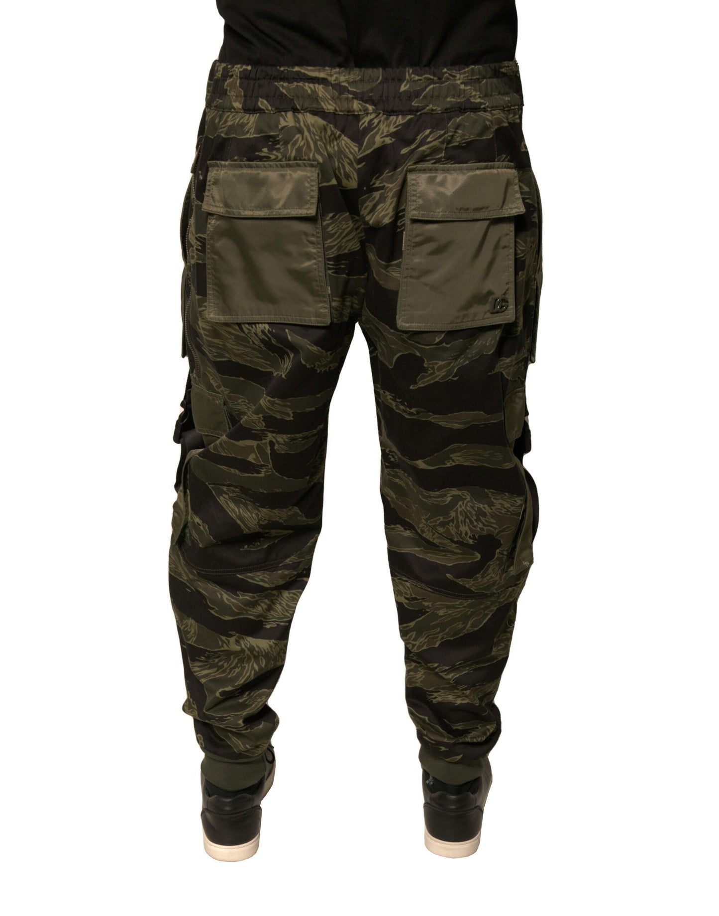 Grüne Jogger-Cargohose aus Baumwolle