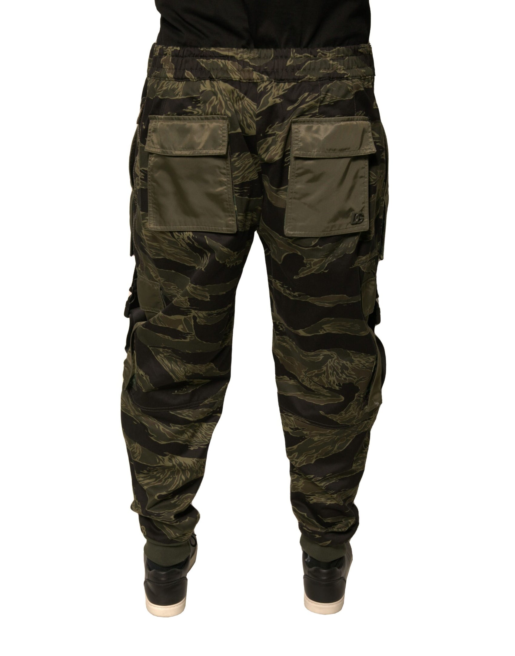 Grüne Jogger-Cargohose aus Baumwolle
