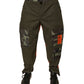Mehrfarbige Cargo-Jogginghose mit Camouflage-Muster