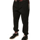 Schwarze Jogginghose aus Wolle mit Camouflage-Muster