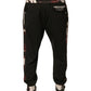 Schwarze Jogginghose aus Wolle mit Camouflage-Muster