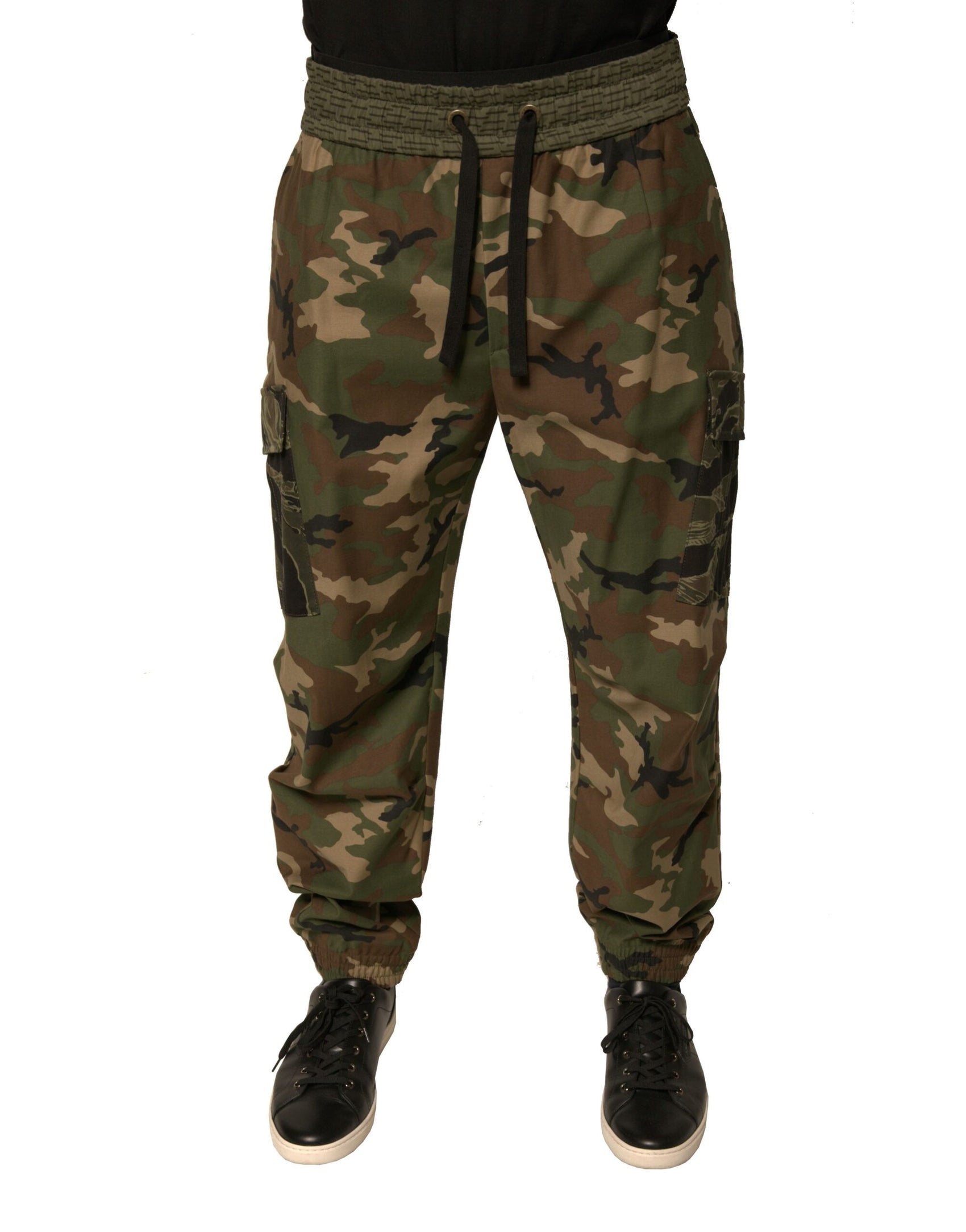 Mehrfarbige Camouflage Cargo-Jogginghose