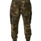 Mehrfarbige Camouflage Cargo-Jogginghose