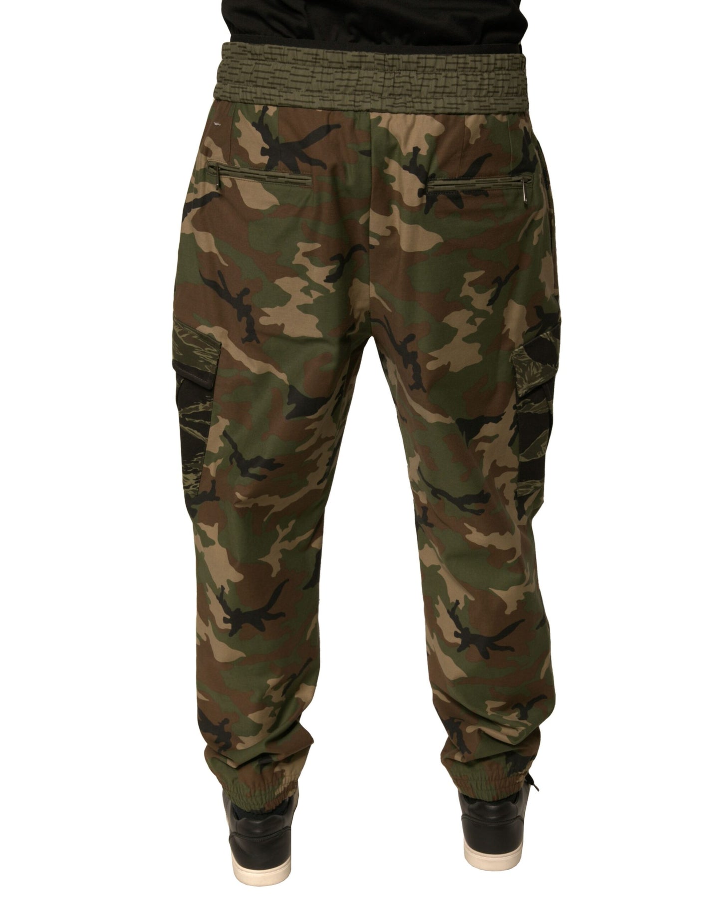 Mehrfarbige Camouflage Cargo-Jogginghose