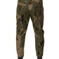Mehrfarbige Camouflage-Baumwollhose