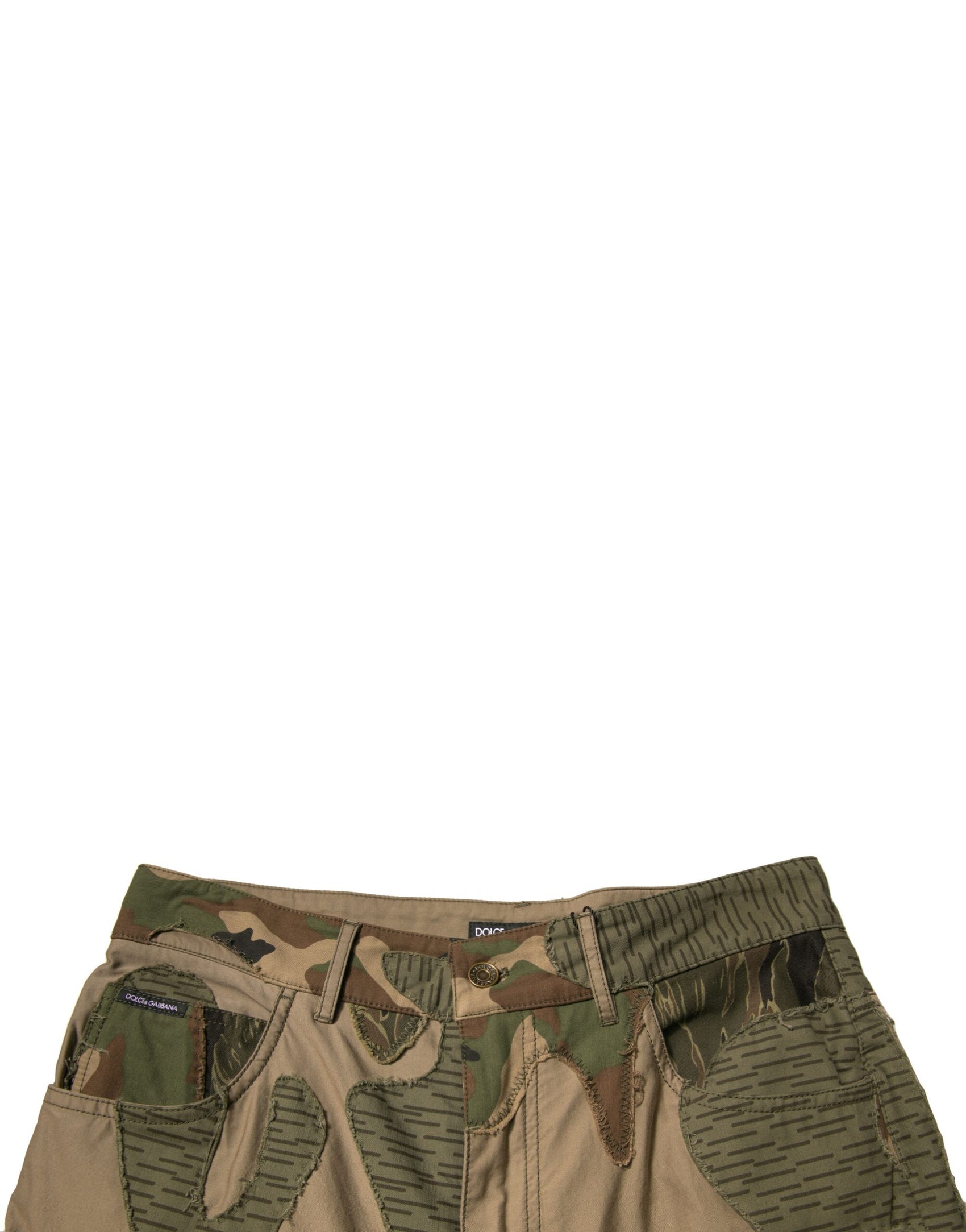 Mehrfarbige Camouflage-Baumwollhose
