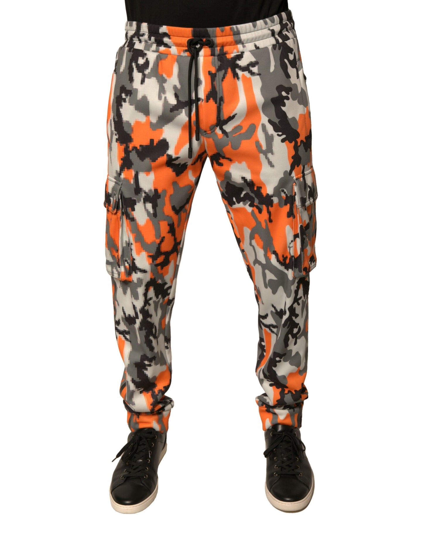 Mehrfarbige Cargo-Jogginghose mit Camouflage-Muster