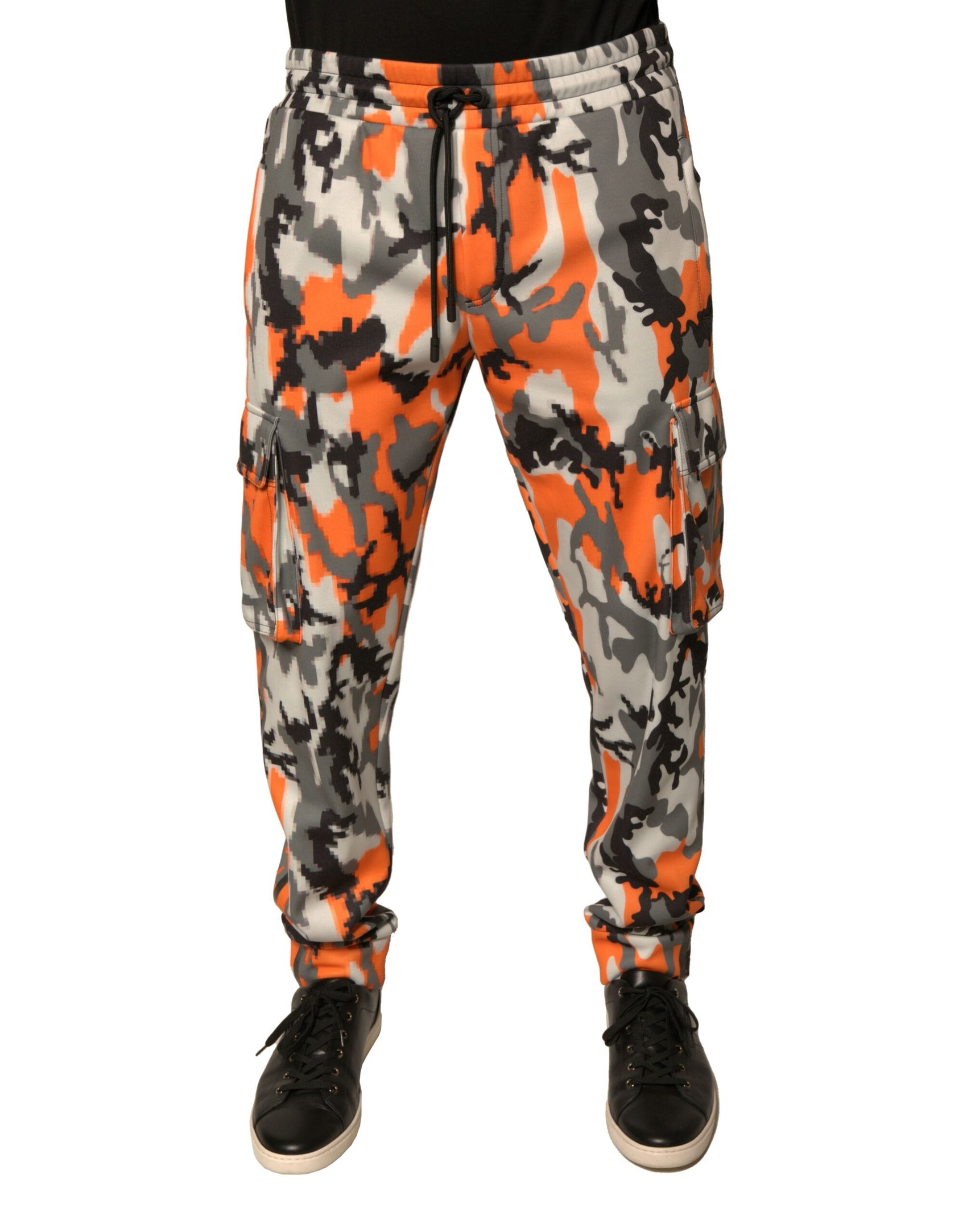 Mehrfarbige Cargo-Jogginghose mit Camouflage-Muster