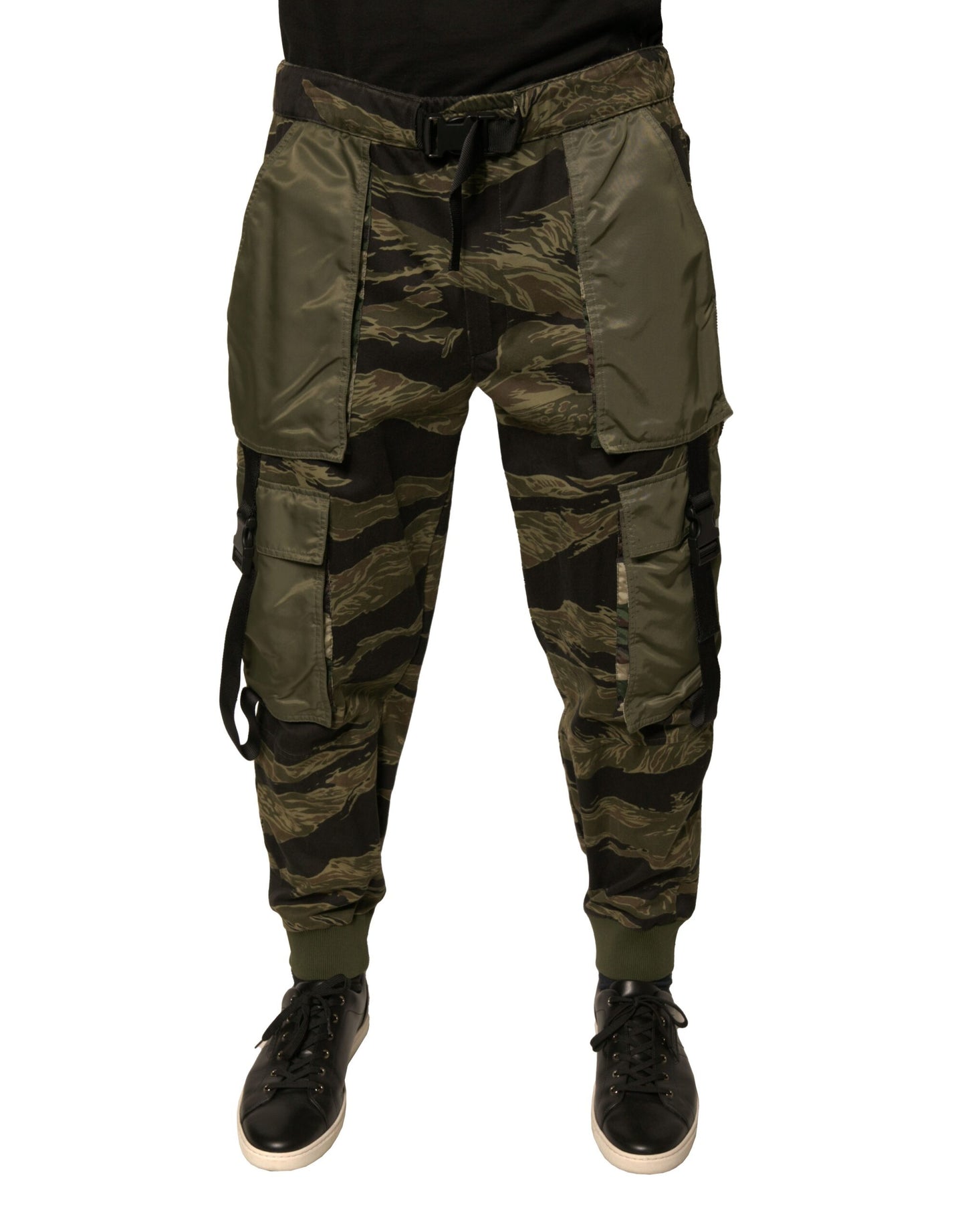 Grüne Jogger-Cargohose aus Baumwolle
