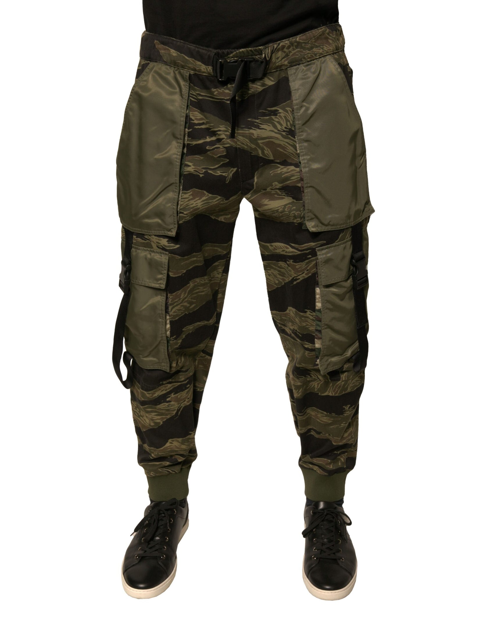 Grüne Jogger-Cargohose aus Baumwolle