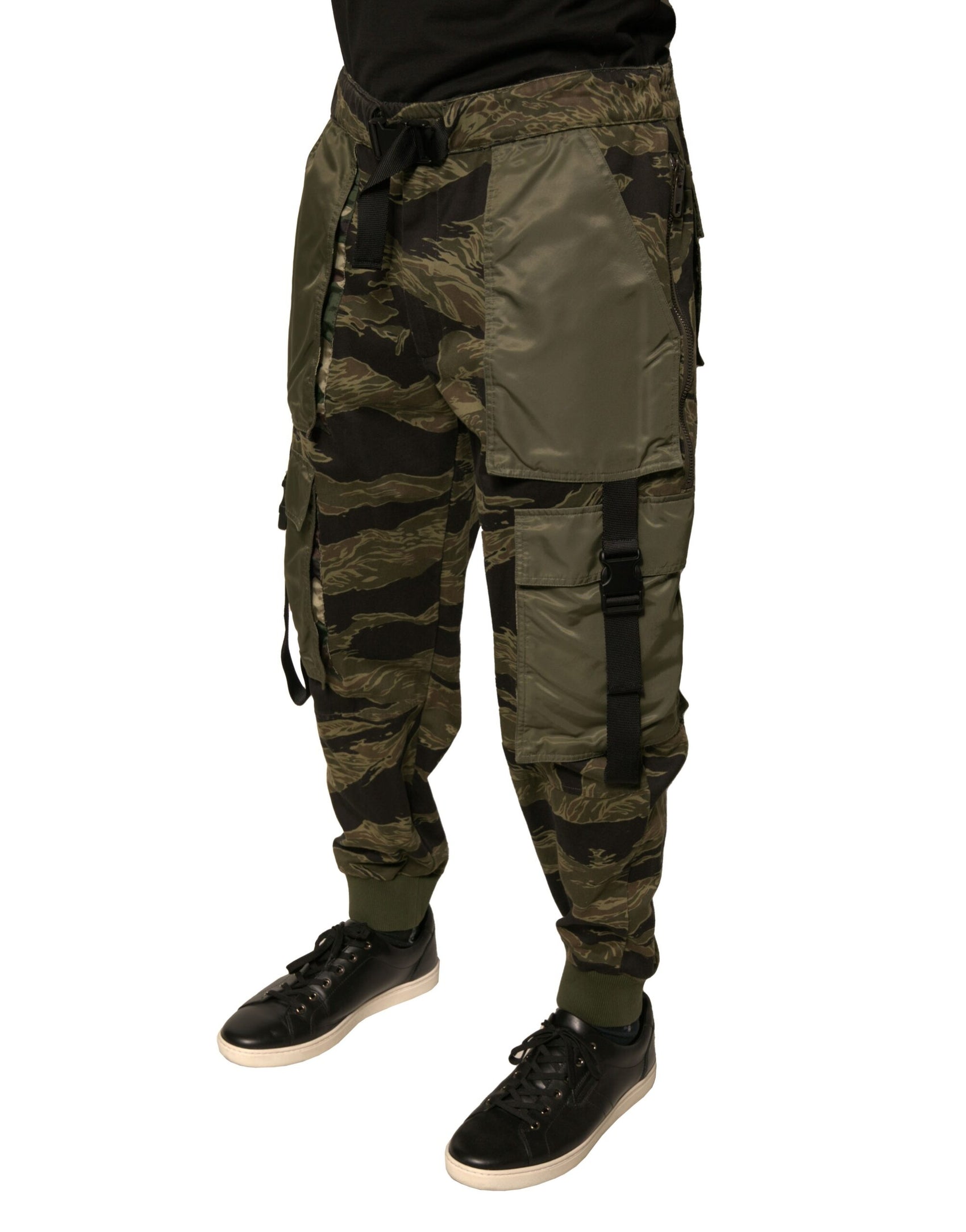 Grüne Jogger-Cargohose aus Baumwolle