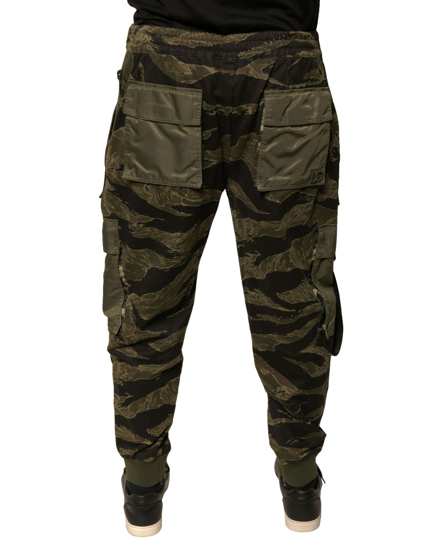 Grüne Jogger-Cargohose aus Baumwolle