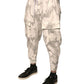 Weiße Cargo-Jogginghose mit Camouflage-Muster