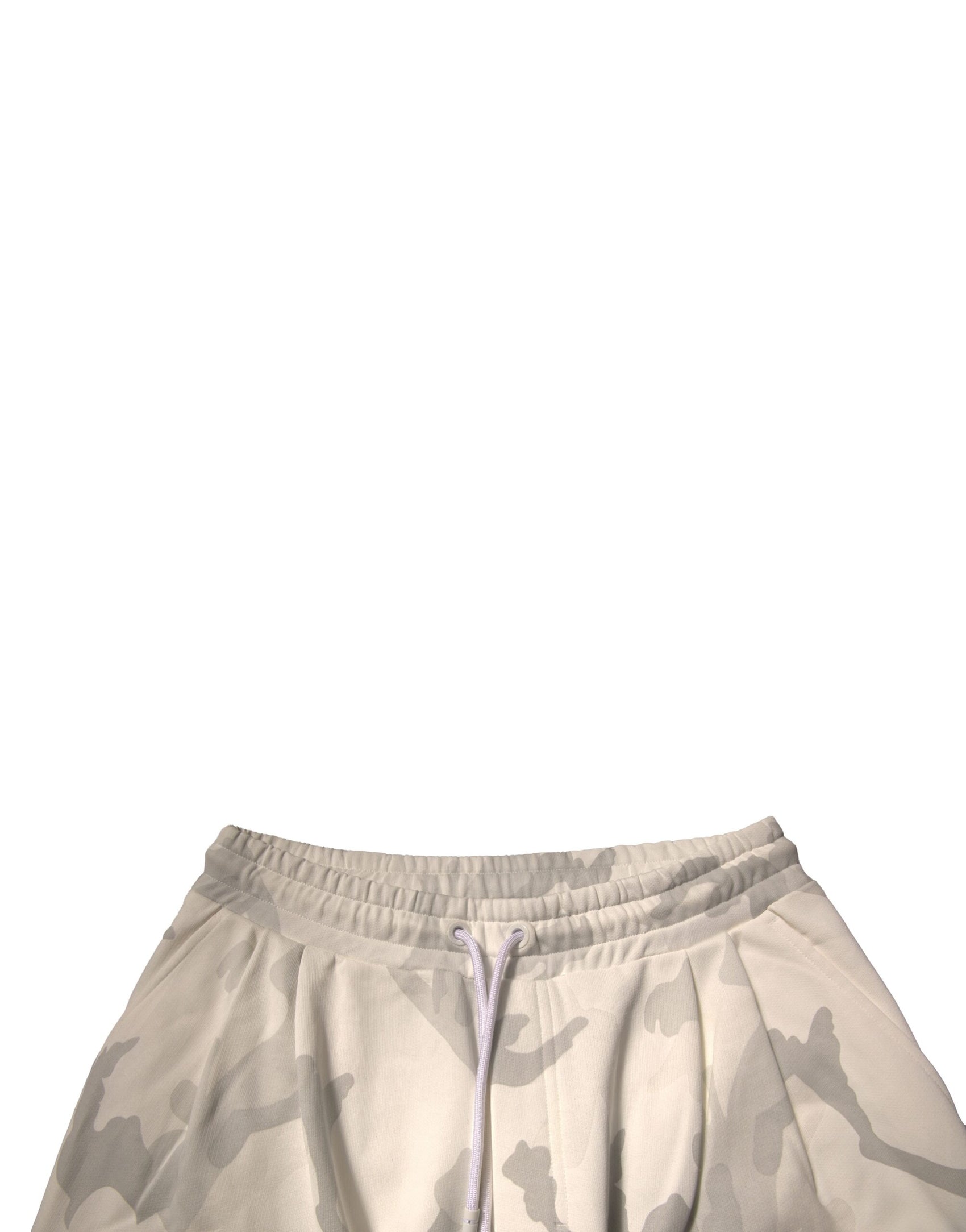 Weiße Cargo-Jogginghose mit Camouflage-Muster