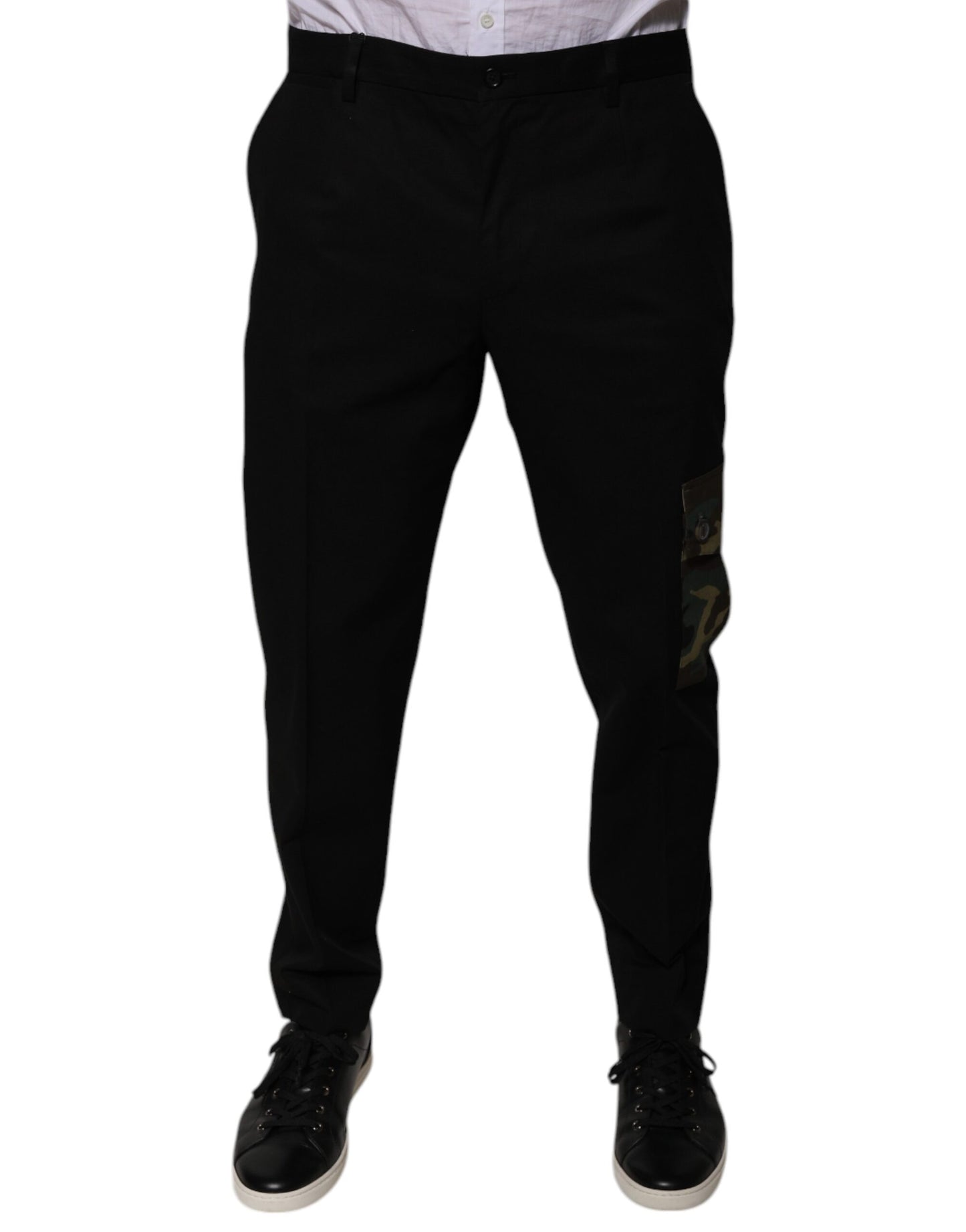 Schwarze Cargohose aus Baumwolle für Herren