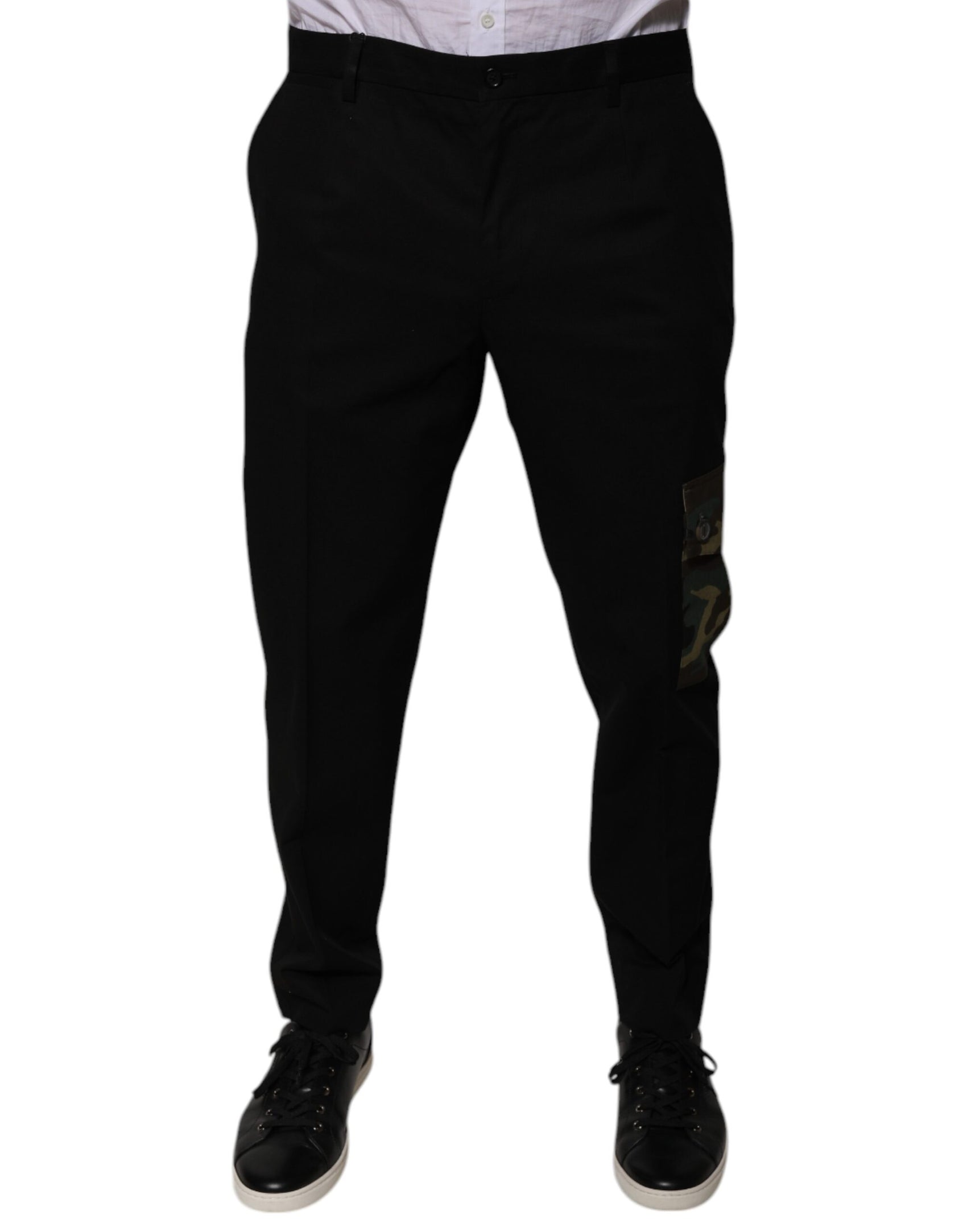 Schwarze Cargohose aus Baumwolle für Herren