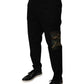 Schwarze Cargohose aus Baumwolle für Herren