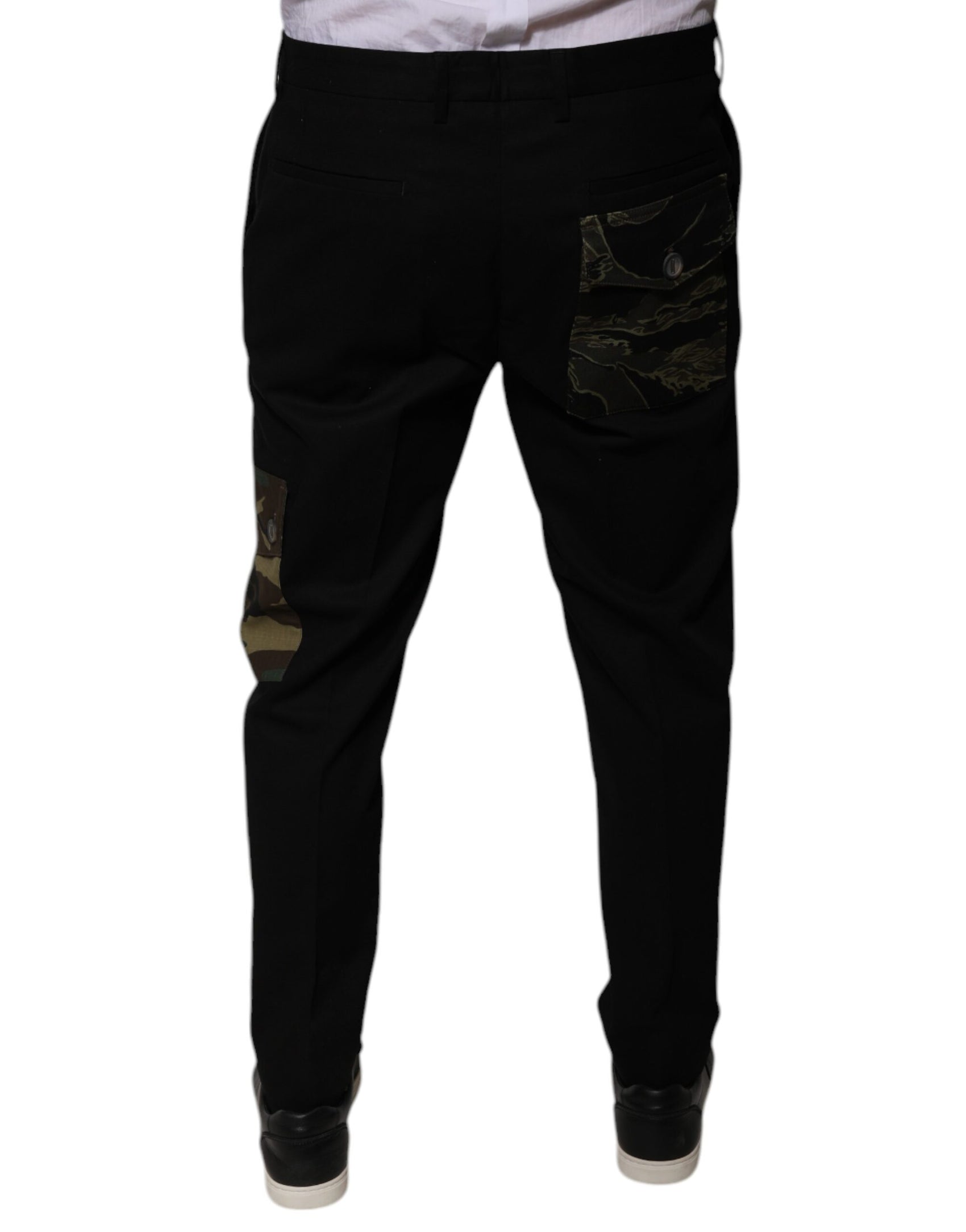 Schwarze Cargohose aus Baumwolle für Herren