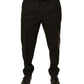 Schwarze Cargohose aus Baumwolle für Herren