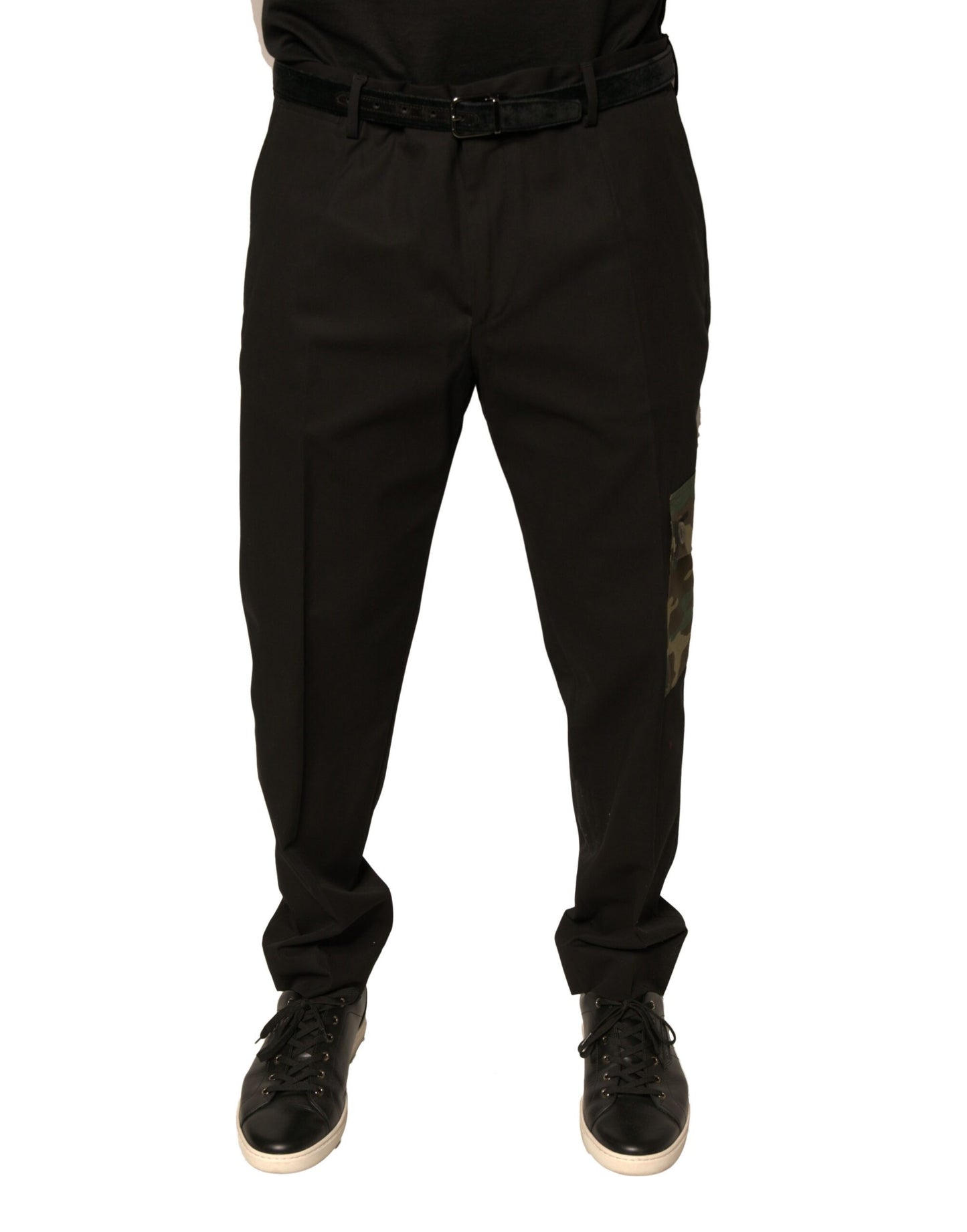 Schwarze Cargohose aus Baumwolle für Herren