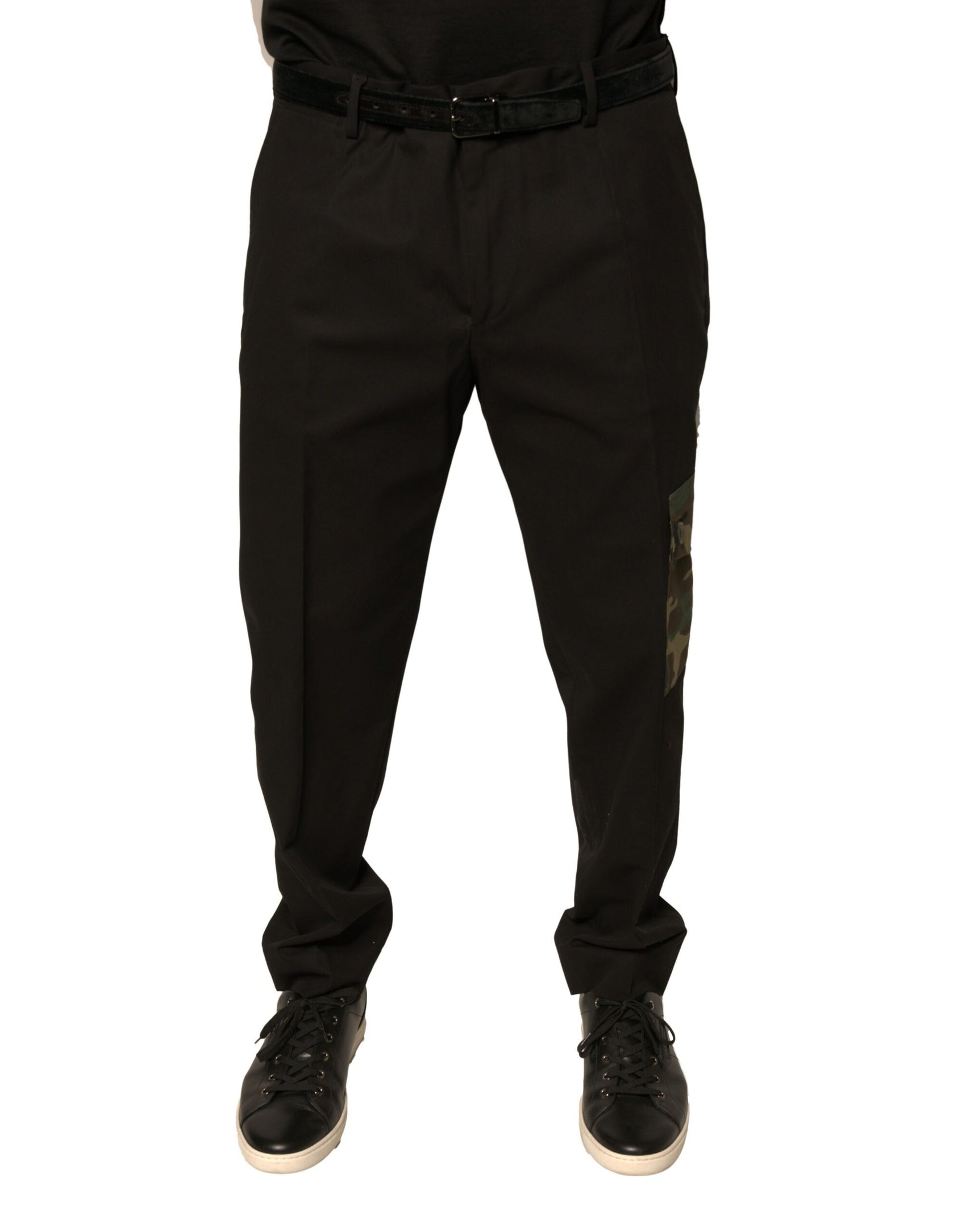 Schwarze Cargohose aus Baumwolle für Herren