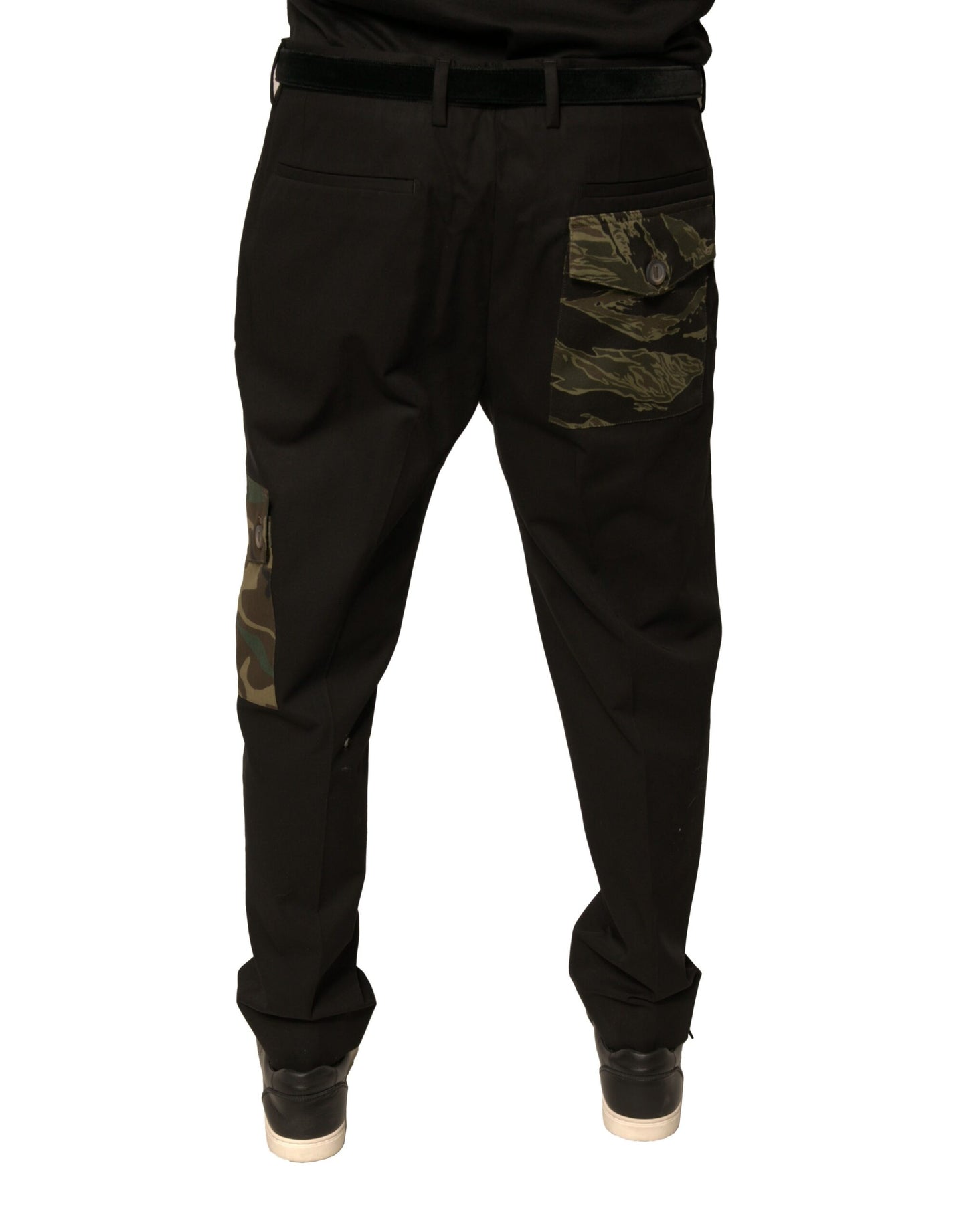 Schwarze Cargohose aus Baumwolle für Herren