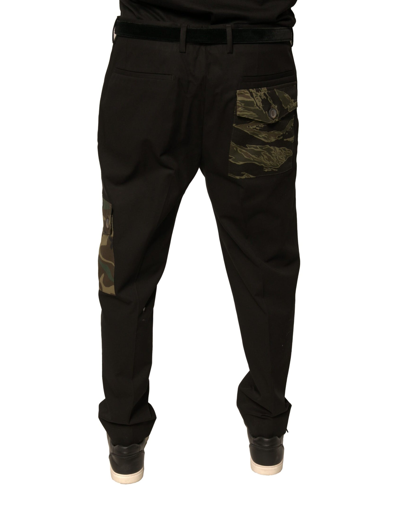 Schwarze Cargohose aus Baumwolle für Herren