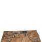 Braune Skinny-Jeans aus zerfetzter Baumwolle