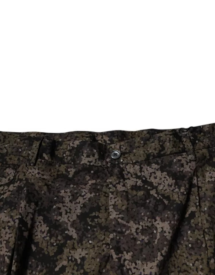 Mehrfarbige Camouflage-Anzughose für Herren