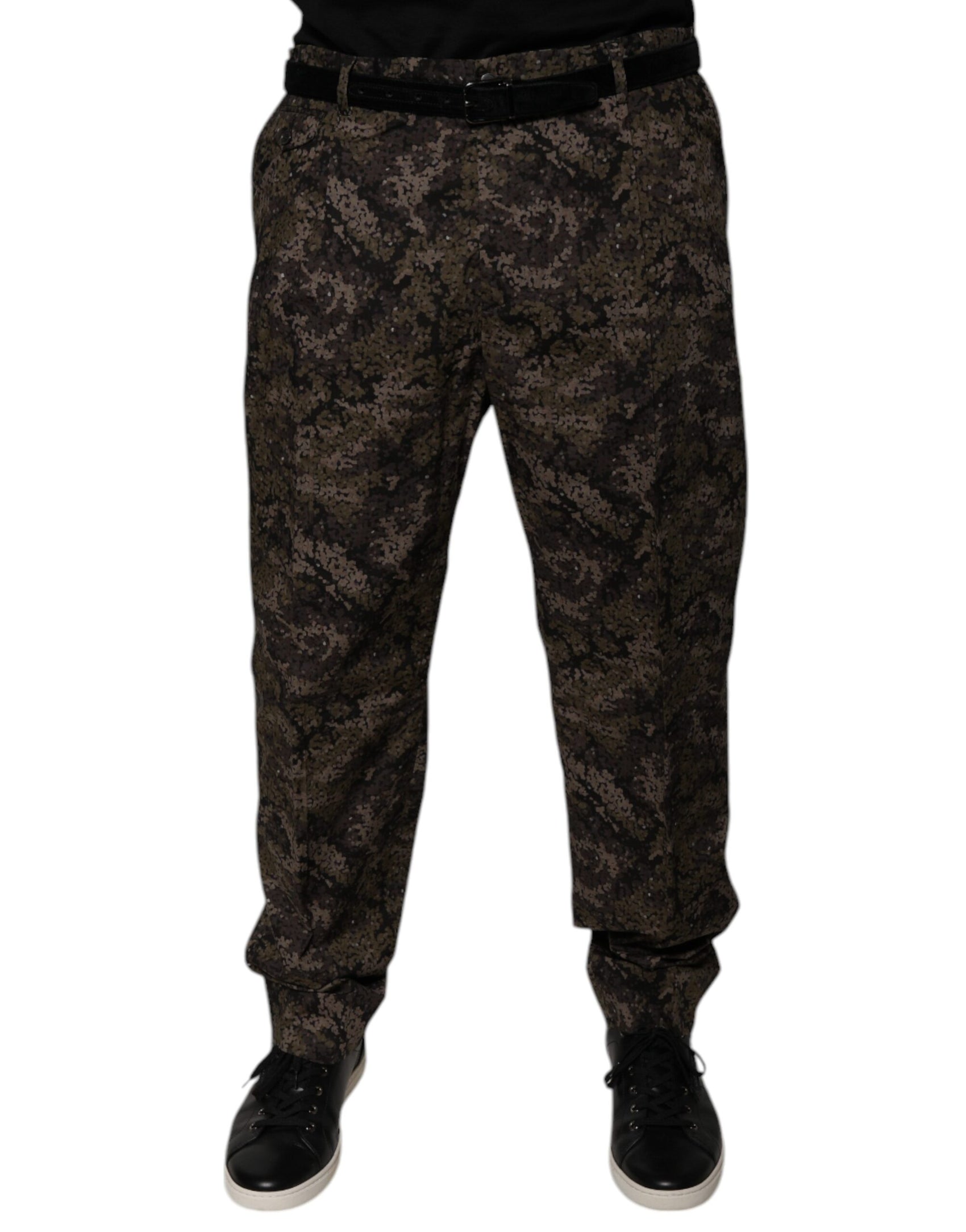 Mehrfarbige Camouflage-Anzughose für Herren