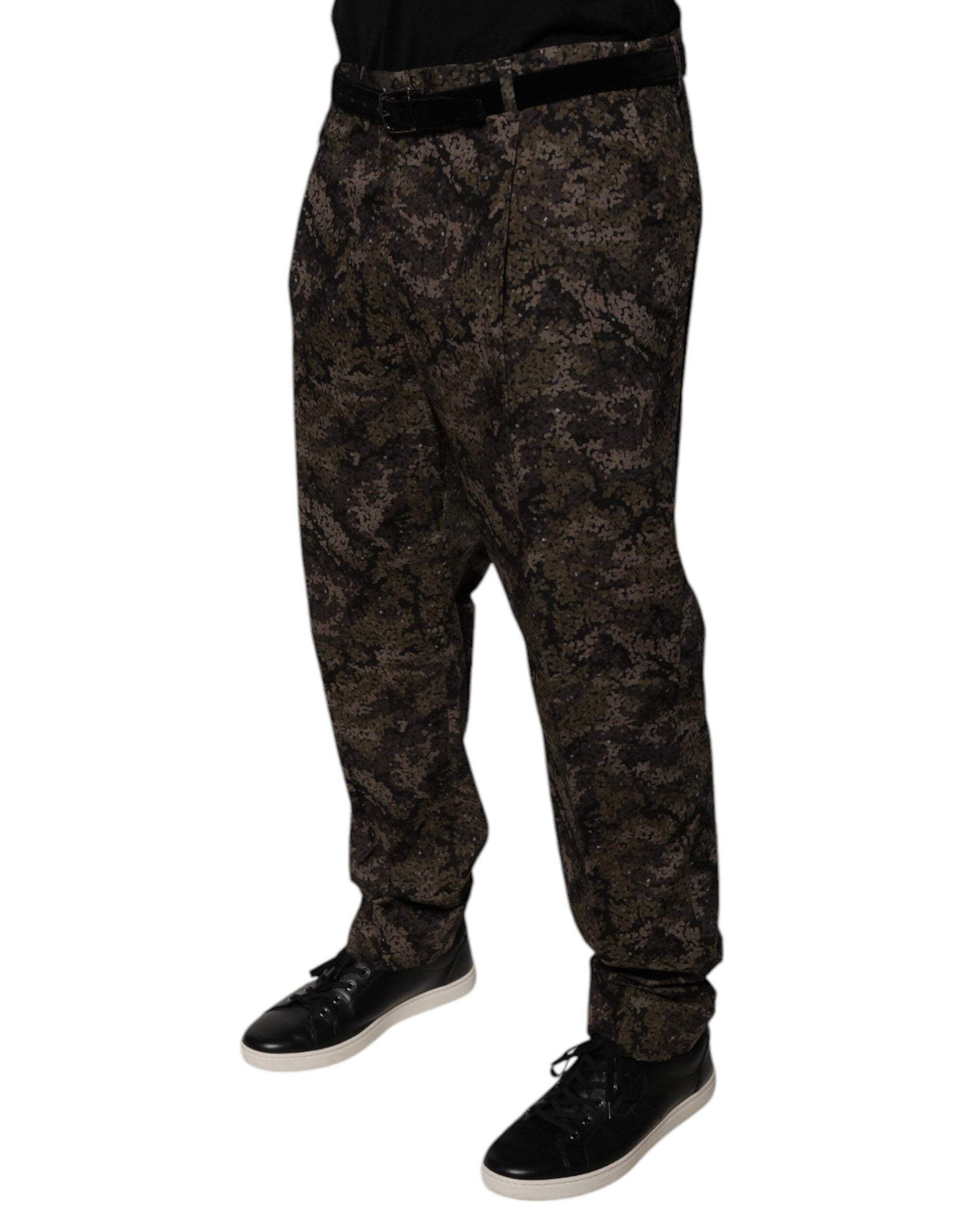 Mehrfarbige Camouflage-Anzughose für Herren