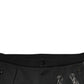 Schwarze Slim Fit-Hose aus Wolle mit Hufeisenverzierung