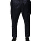 Dunkelblaue Skinny-Jogginghose aus Baumwolle