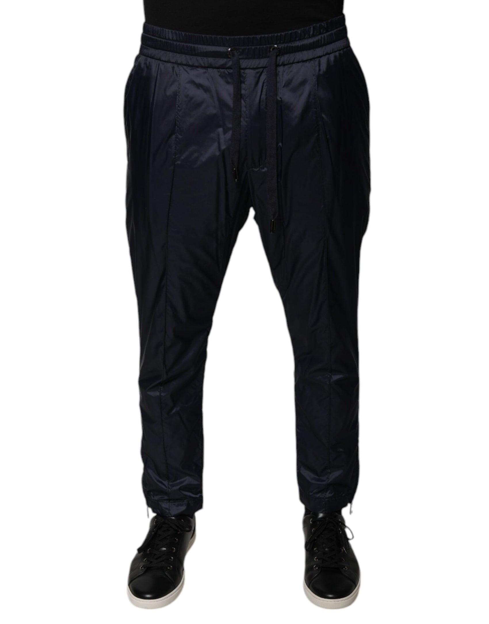 Dunkelblaue Skinny-Jogginghose aus Baumwolle