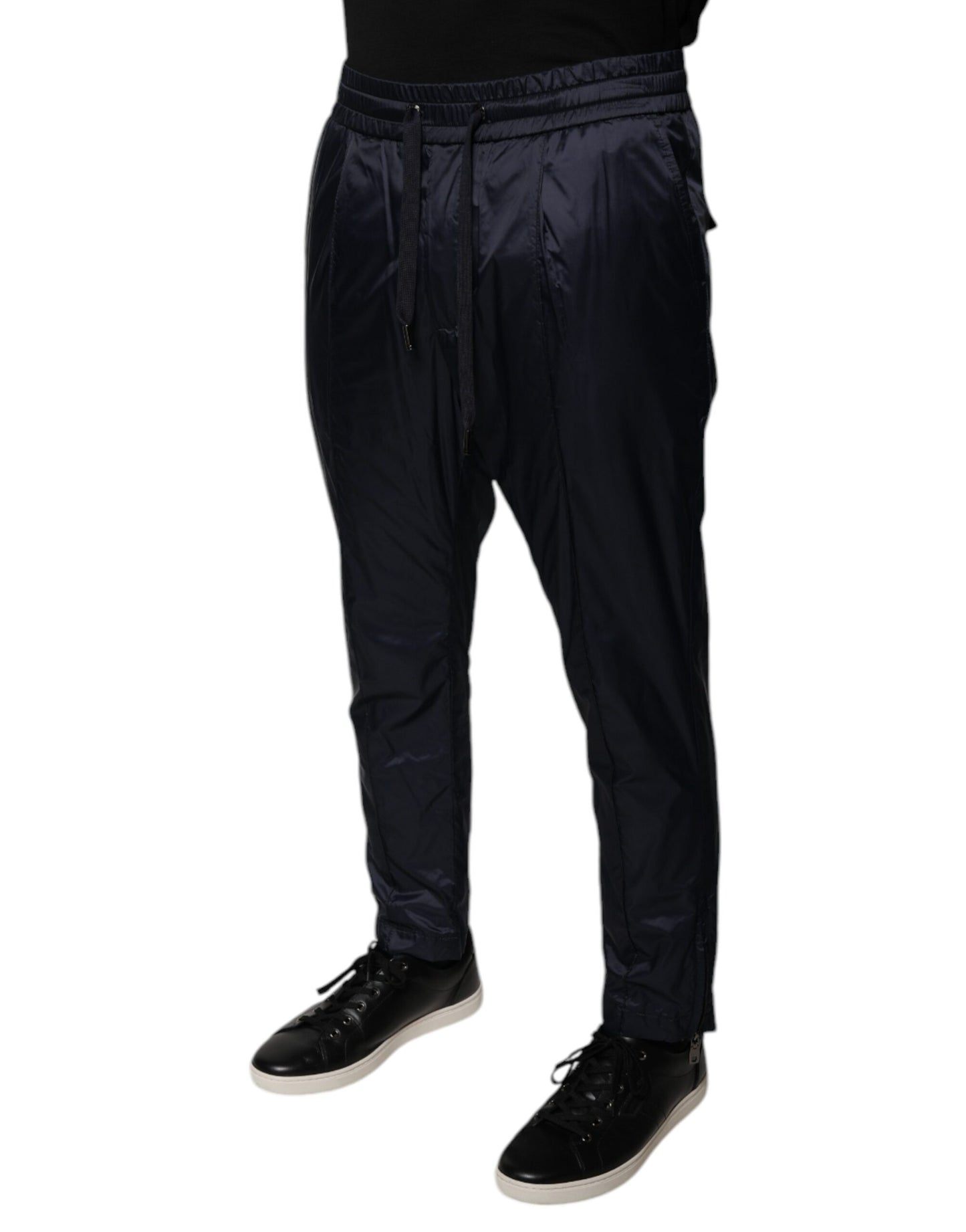 Dunkelblaue Skinny-Jogginghose aus Baumwolle