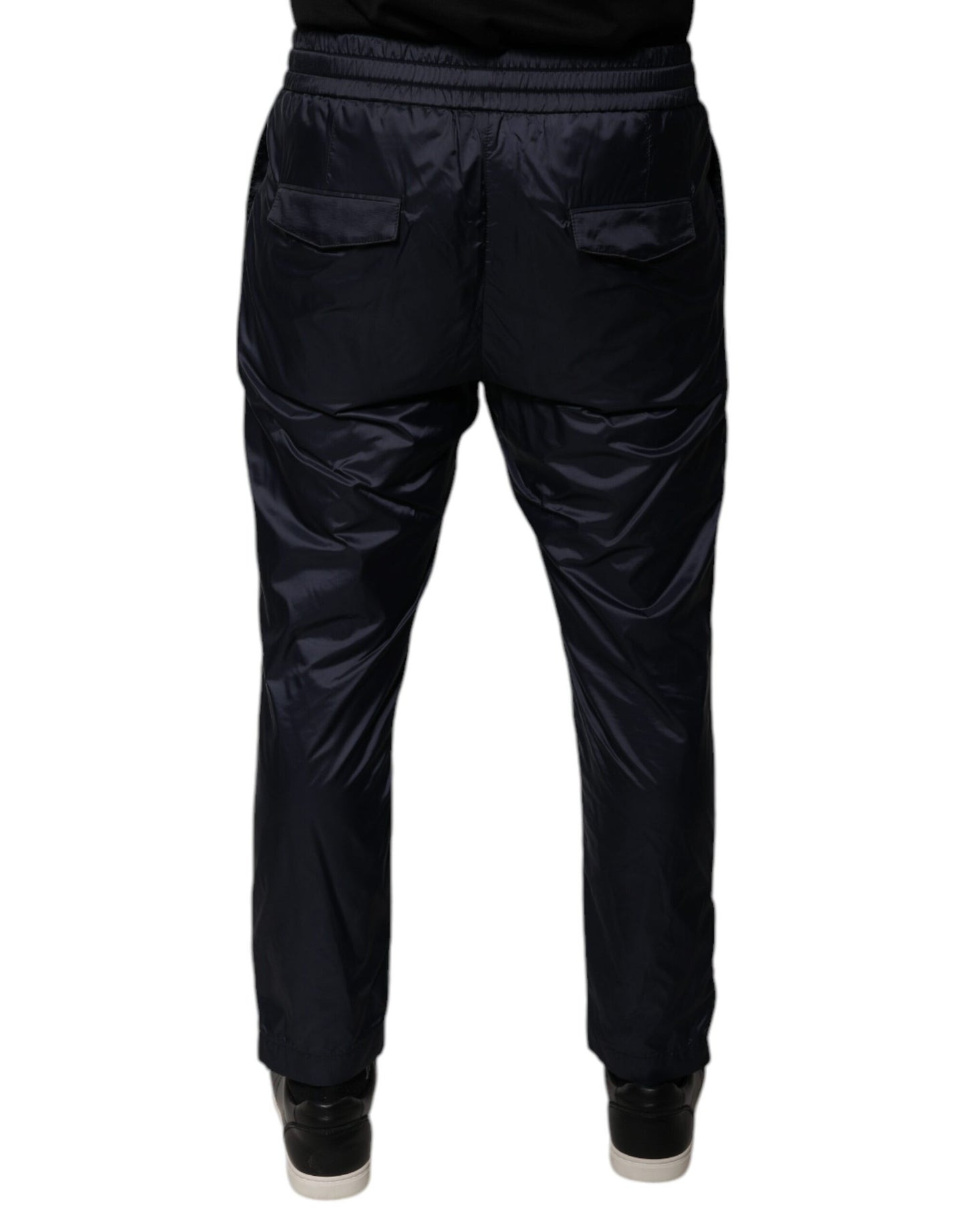 Dunkelblaue Skinny-Jogginghose aus Baumwolle