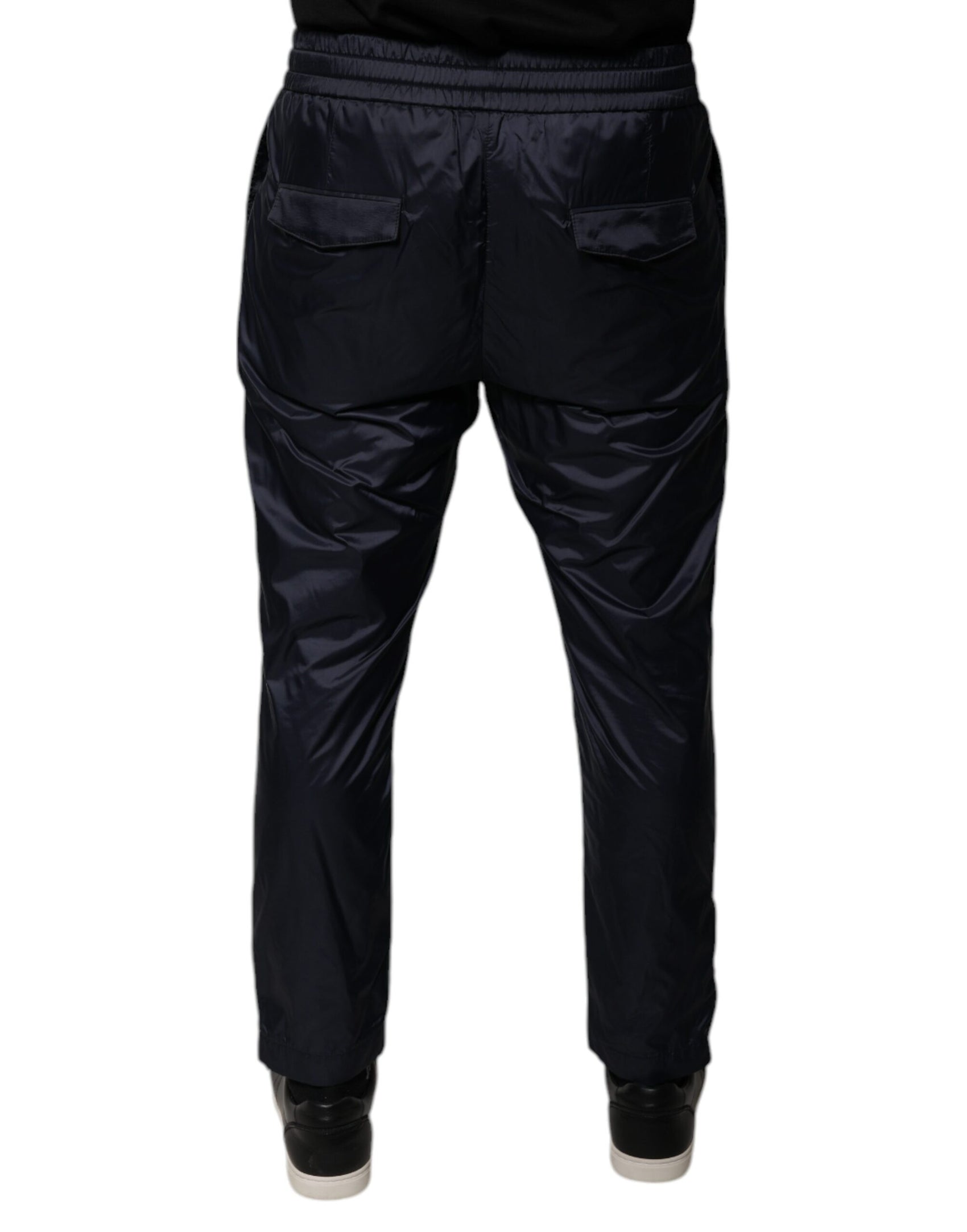 Dunkelblaue Skinny-Jogginghose aus Baumwolle
