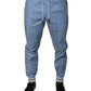 Blaue Jogginghose aus Baumwolle