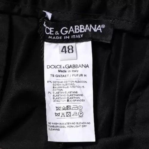Schwarze Skinny-Jogginghose aus Baumwollstretch