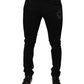 Schwarze Skinny-Jeans aus Baumwolle mit DG Crown-Logo