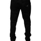 Schwarze Skinny-Jeans aus Baumwollstretch mit Logo